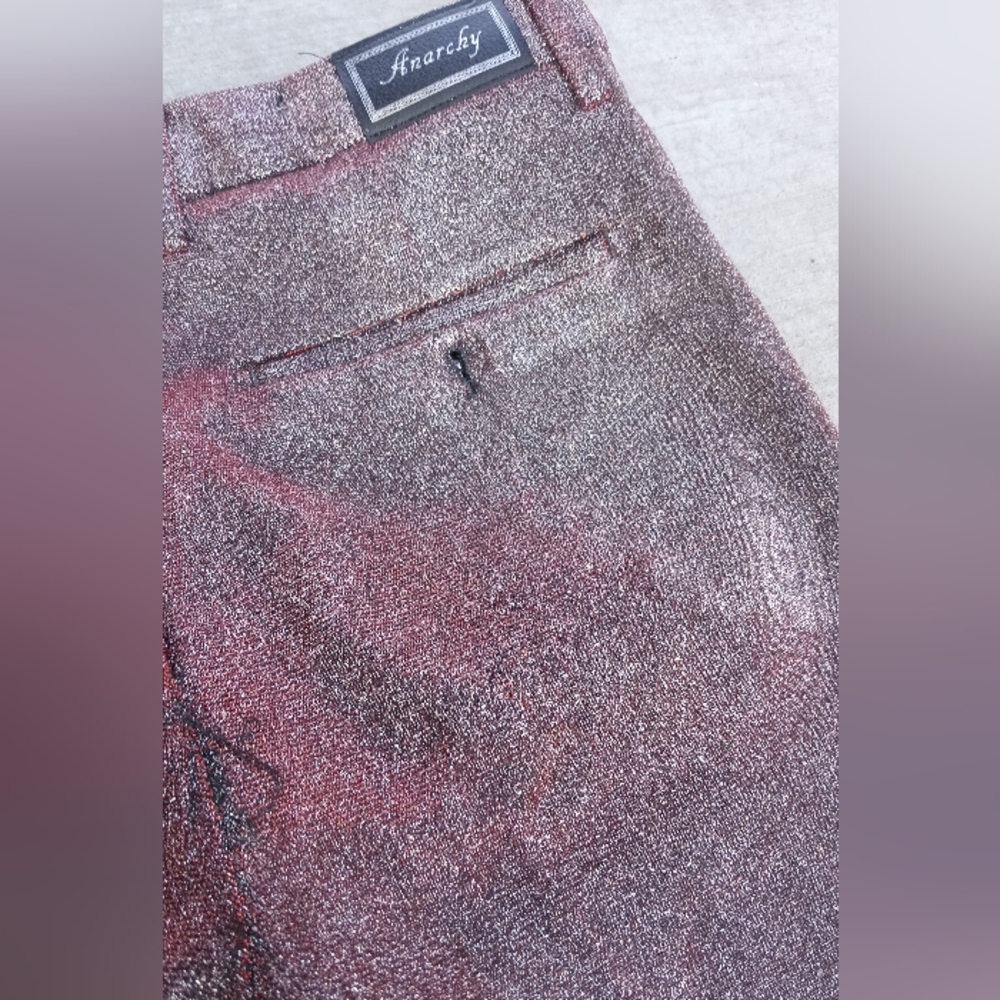 Anarchy womens shimmering red pants